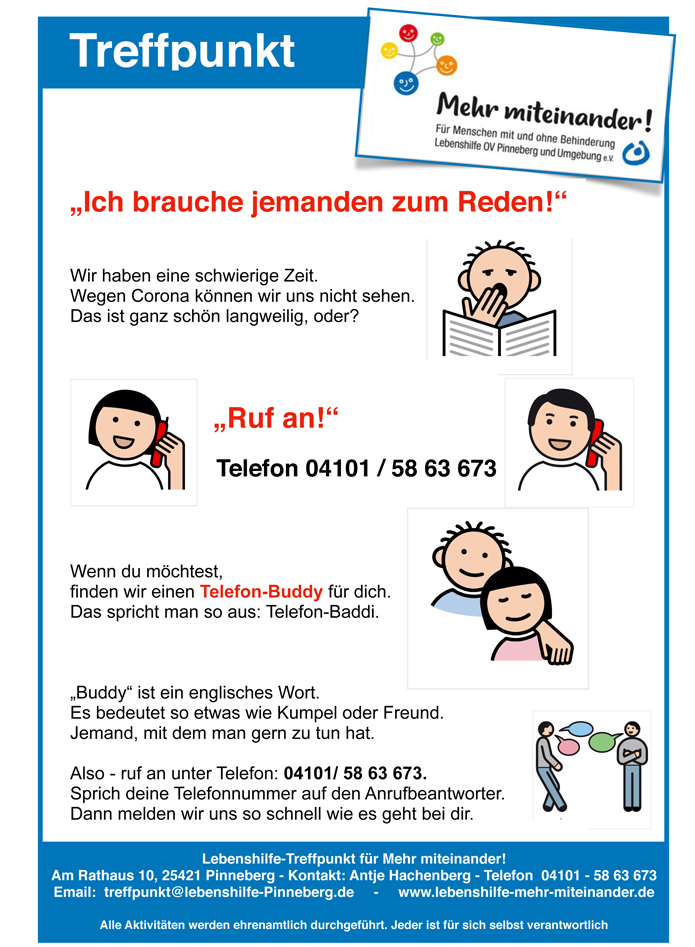 Plakat "Miteinander telefonieren"